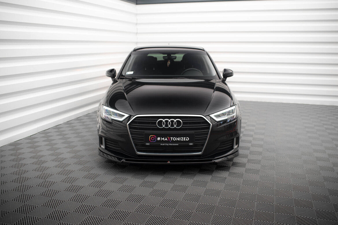 Frontlippe V.2 passend für Audi A3 Sportback 8V FL schwarz Hochglanz
