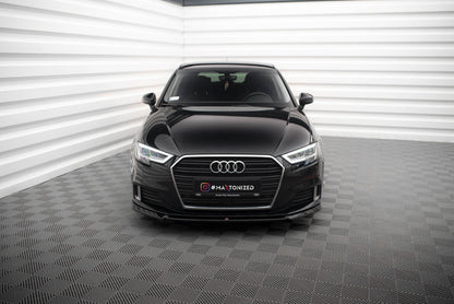 Frontlippe V.2 passend für Audi A3 Sportback 8V FL schwarz Hochglanz