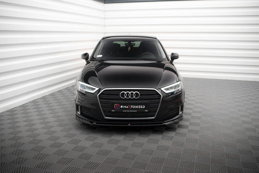 Frontlippe V.2 passend für Audi A3 Sportback 8V FL schwarz Hochglanz