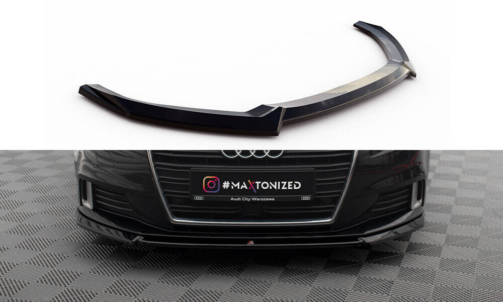 Frontlippe V.2 passend für Audi A3 Sportback 8V FL schwarz Hochglanz