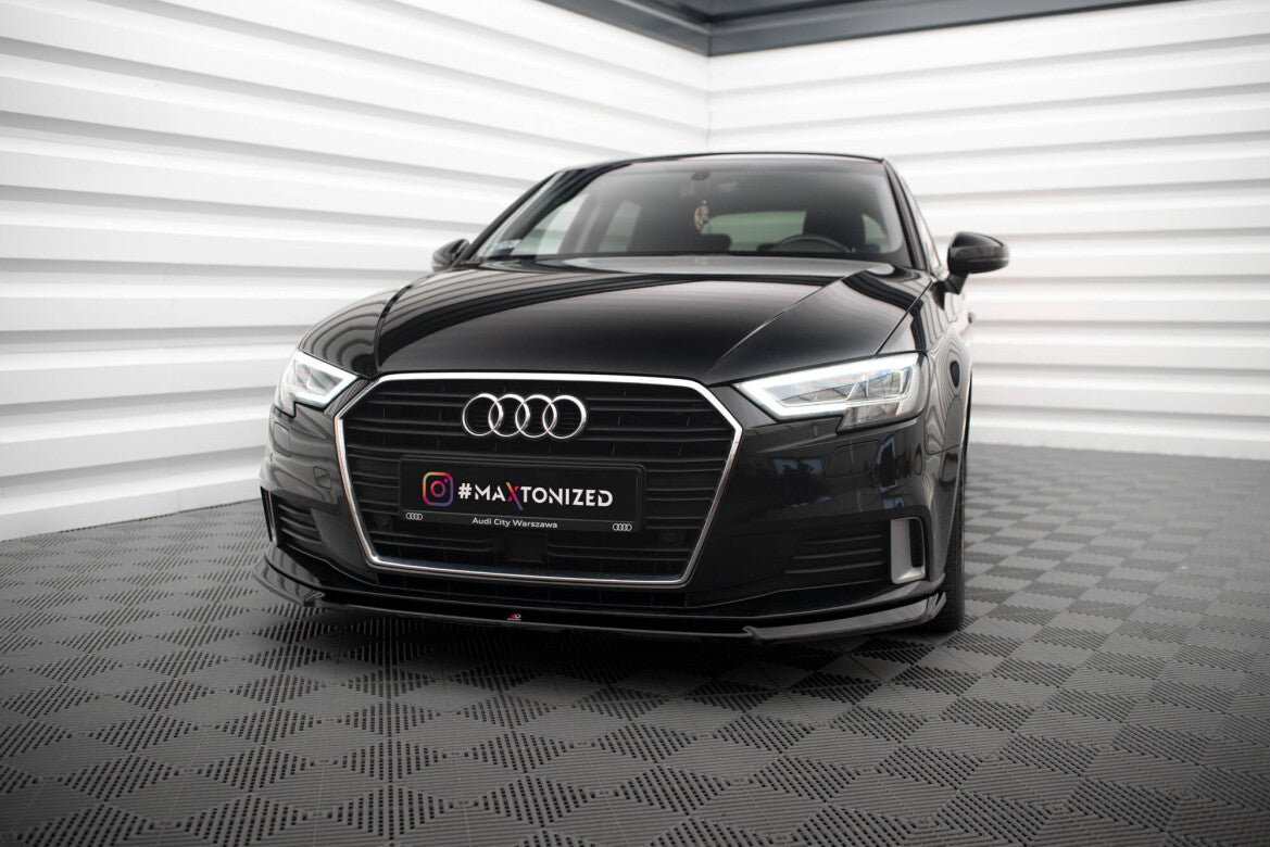 Frontlippe V.2 passend für Audi A3 Sportback 8V FL schwarz Hochglanz