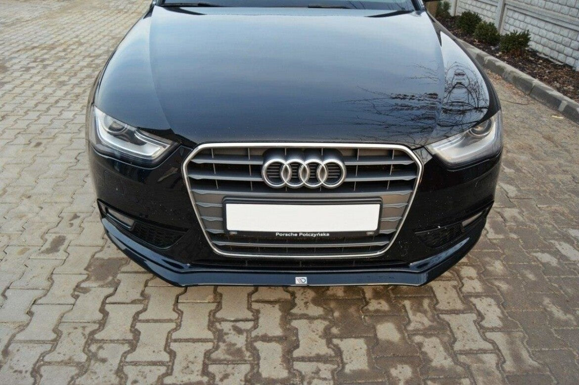 Frontlippe V.2 passend für Audi A4 B8 FL schwarz Hochglanz