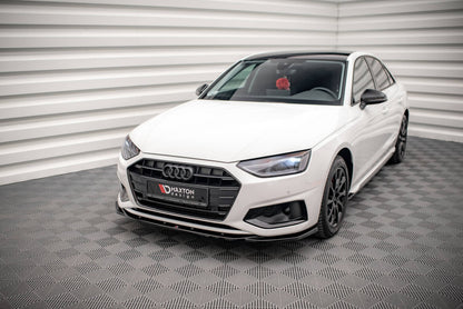 Frontlippe V.2 passend für Audi A4 B9 FL schwarz Hochglanz