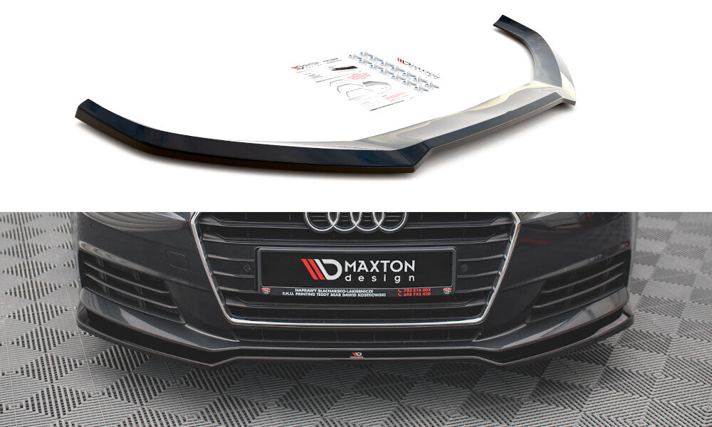 Frontlippe V.2 passend für Audi A4 B9 schwarz Hochglanz