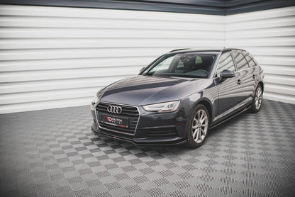 Frontlippe V.2 passend für Audi A4 B9 schwarz Hochglanz
