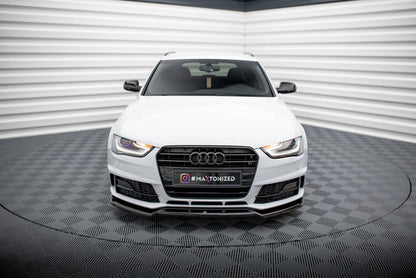 Frontlippe V.2 passend für Audi A4 Competition B8 FL schwarz Hochglanz