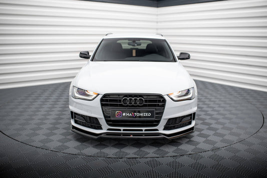 Frontlippe V.2 passend für Audi A4 Competition B8 FL schwarz Hochglanz