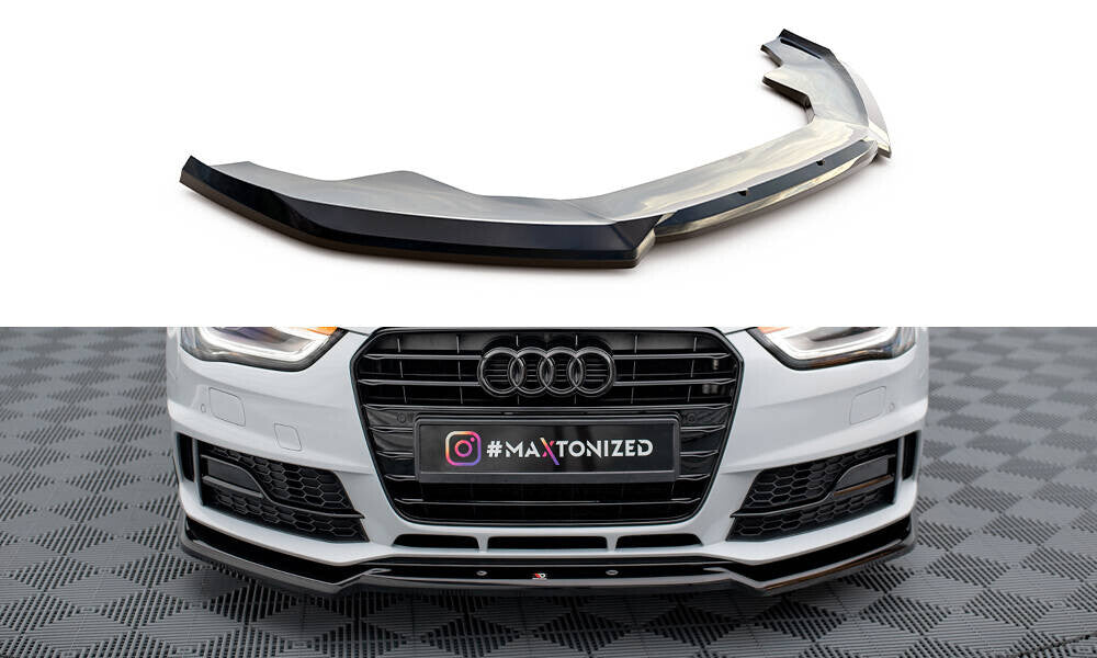 Frontlippe V.2 passend für Audi A4 Competition B8 FL schwarz Hochglanz