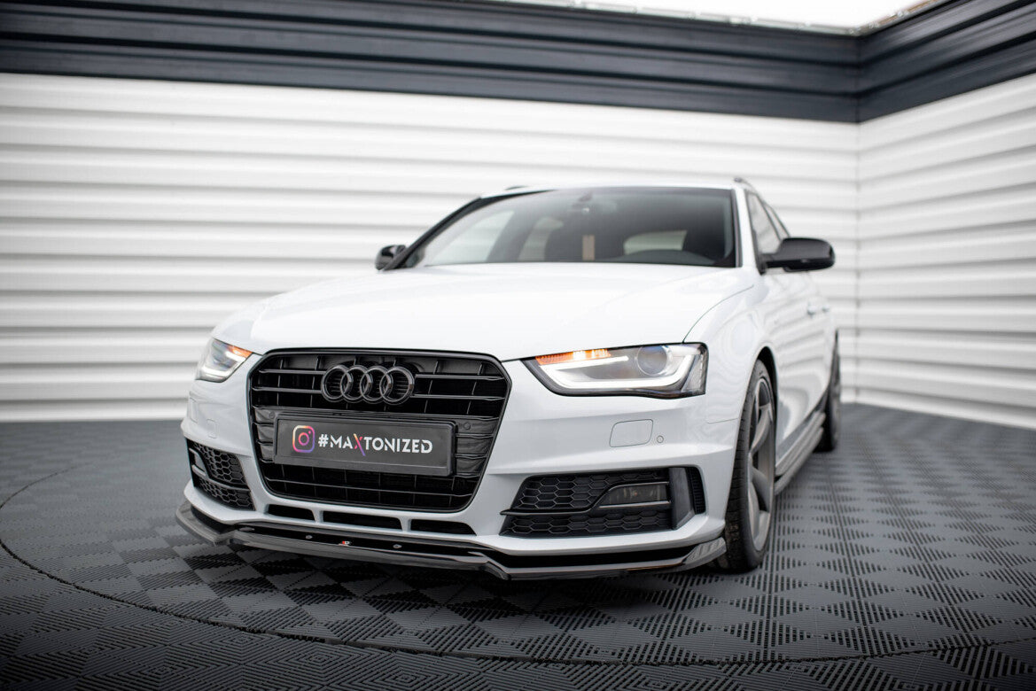 Frontlippe V.2 passend für Audi A4 Competition B8 FL schwarz Hochglanz