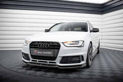 Frontlippe V.2 passend für Audi A4 Competition B8 FL schwarz Hochglanz