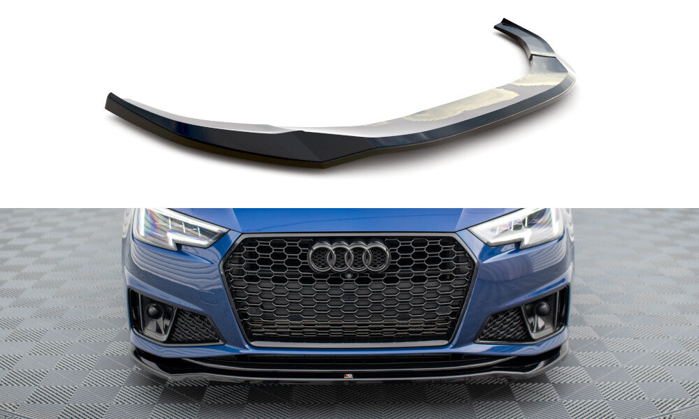 Frontlippe V.2 passend für Audi A4 Competition B9 schwarz Hochglanz