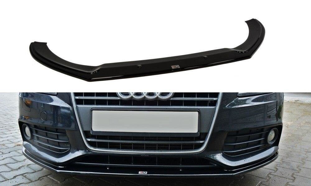 Frontlippe V.2 passend für Audi A4 Limousine / Avant B8 schwarz Hochglanz