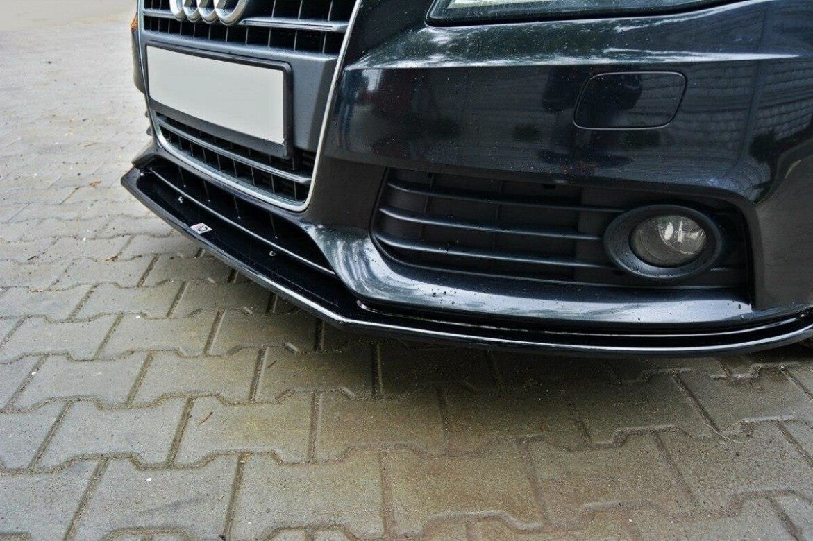 Frontlippe V.2 passend für Audi A4 Limousine / Avant B8 schwarz Hochglanz