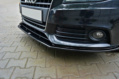 Frontlippe V.2 passend für Audi A4 Limousine / Avant B8 schwarz Hochglanz