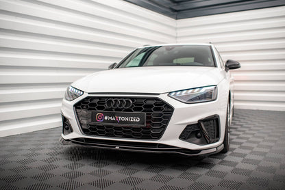 Frontlippe V.2 passend für Audi A4 S-Line / S4 B9 FL schwarz Hochglanz