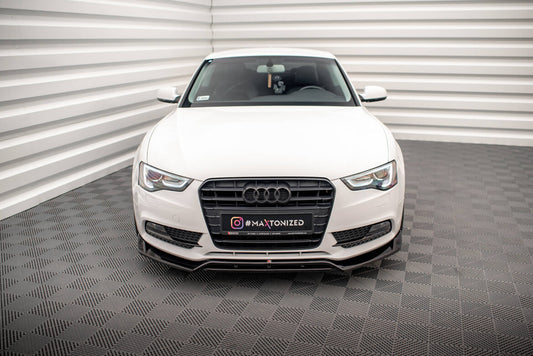 Frontlippe V.2 passend für Audi A5 Coupe / Sportback 8T FL schwarz Hochglanz