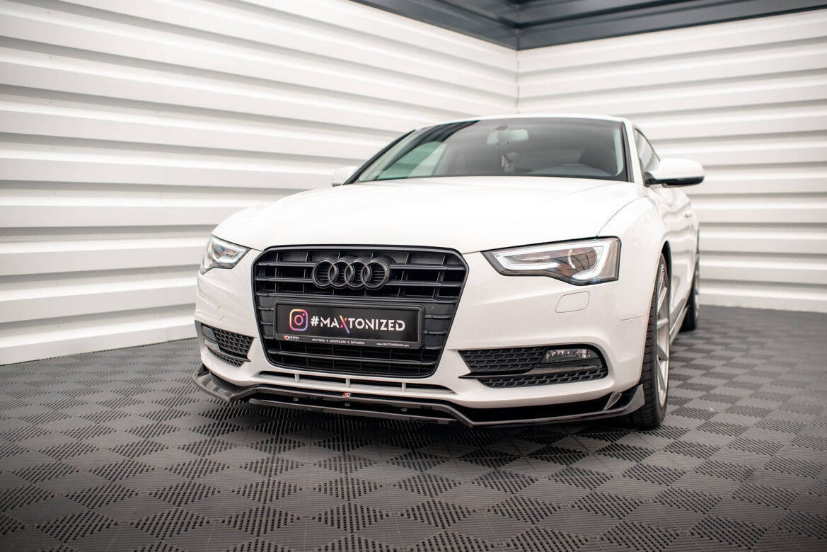 Frontlippe V.2 passend für Audi A5 Coupe / Sportback 8T FL schwarz Hochglanz