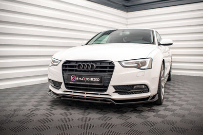 Frontlippe V.2 passend für Audi A5 Coupe / Sportback 8T FL schwarz Hochglanz