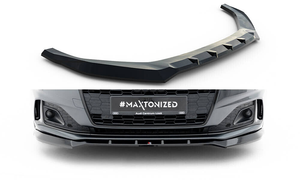 Frontlippe V.2 passend für Audi A5 F5 FL schwarz Hochglanz