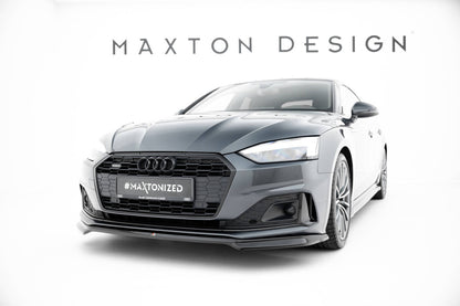 Frontlippe V.2 passend für Audi A5 F5 FL schwarz Hochglanz