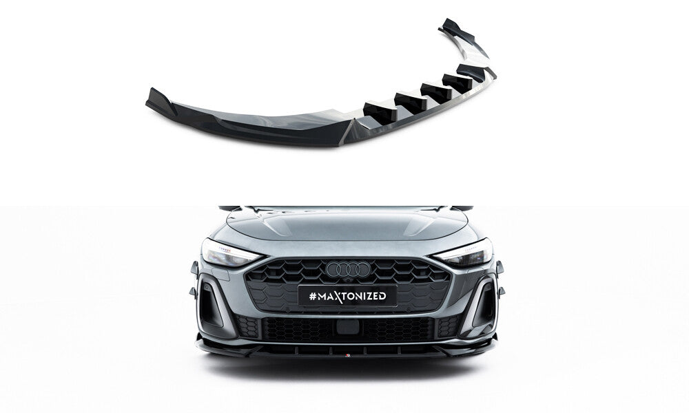 Frontlippe V.2 passend für Audi A5 S-Line / S5 Limousine / Avant B10 schwarz Hochglanz
