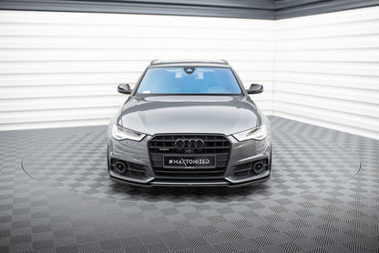 Frontlippe V.2 passend für Audi A6 / A6 C7 S-line/ S6 C7 FL schwarz Hochglanz