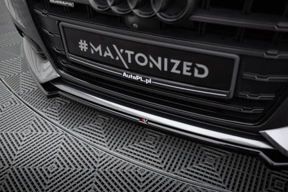 Frontlippe V.2 passend für Audi A6 / A6 C7 S-line/ S6 C7 FL schwarz Hochglanz
