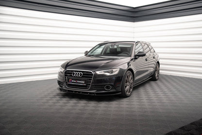 Frontlippe V.2 passend für Audi A6 C7 schwarz Hochglanz