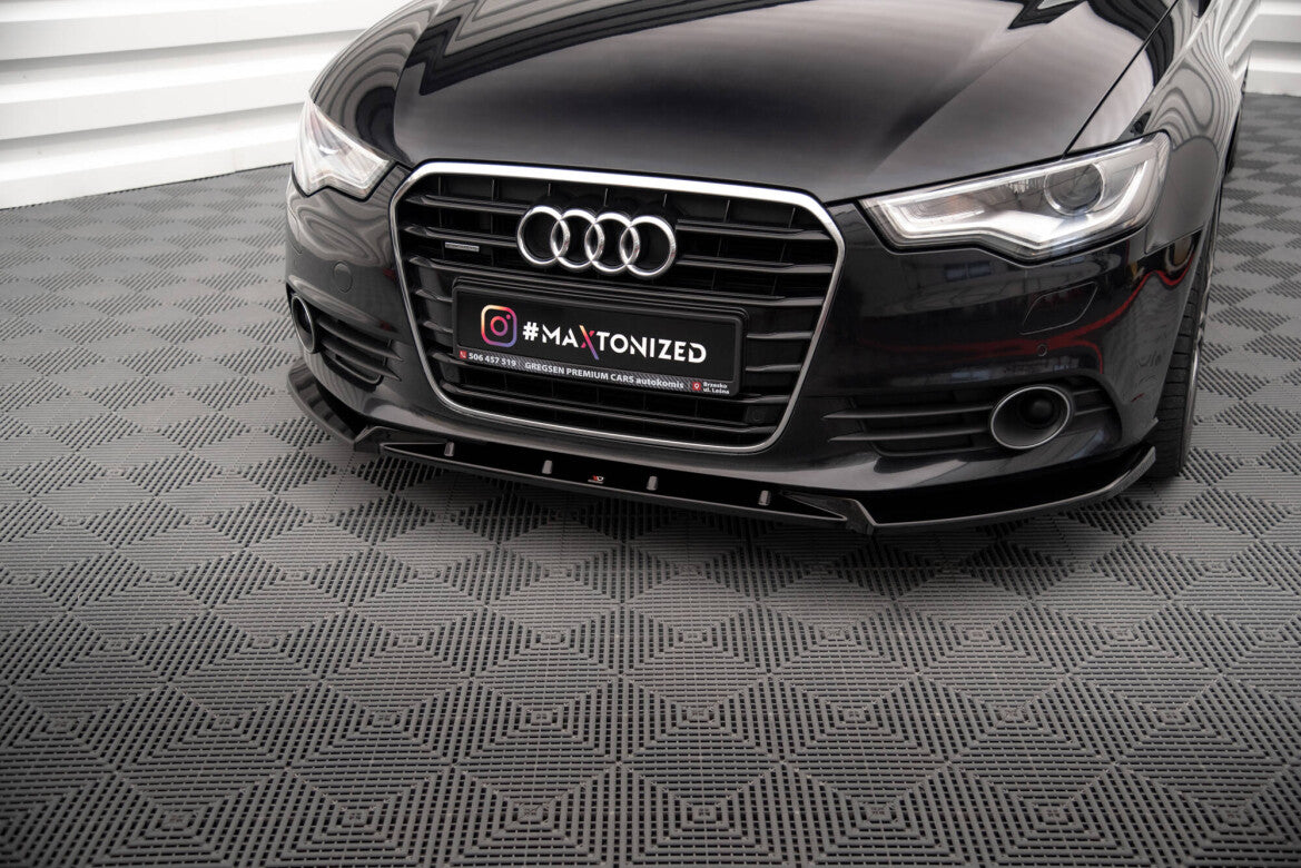 Frontlippe V.2 passend für Audi A6 C7 schwarz Hochglanz