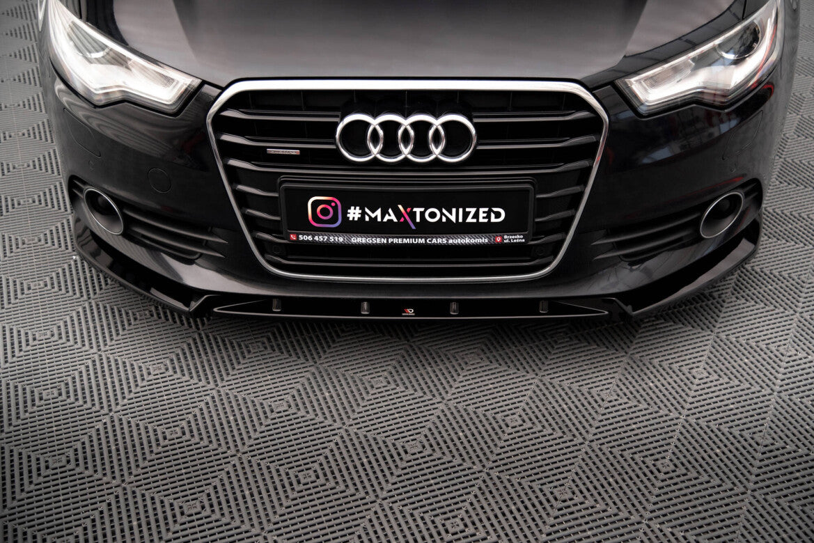 Frontlippe V.2 passend für Audi A6 C7 schwarz Hochglanz