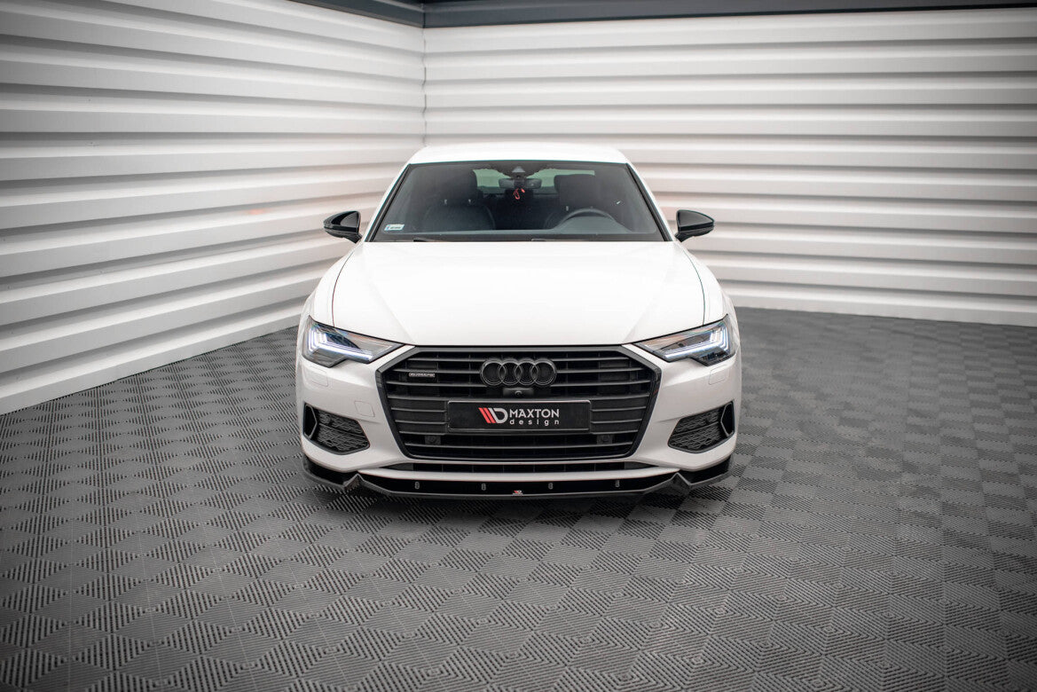 Frontlippe V.2 passend für Audi A6 C8 schwarz Hochglanz