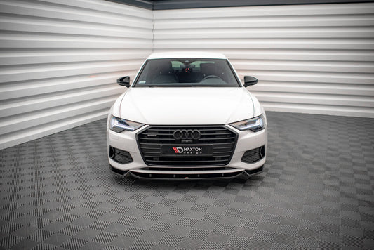 Frontlippe V.2 passend für Audi A6 C8 schwarz Hochglanz