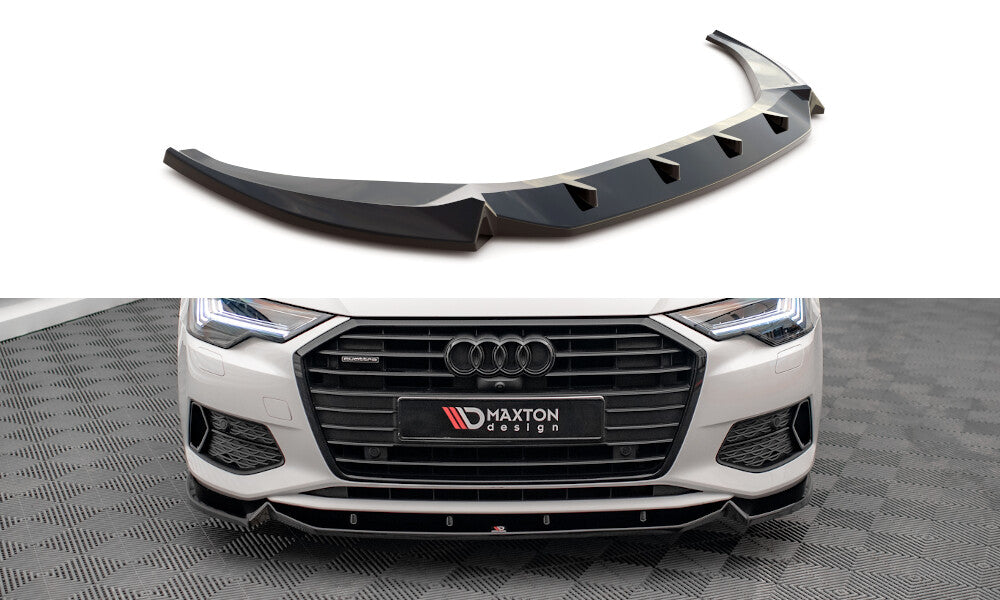 Frontlippe V.2 passend für Audi A6 C8 schwarz Hochglanz