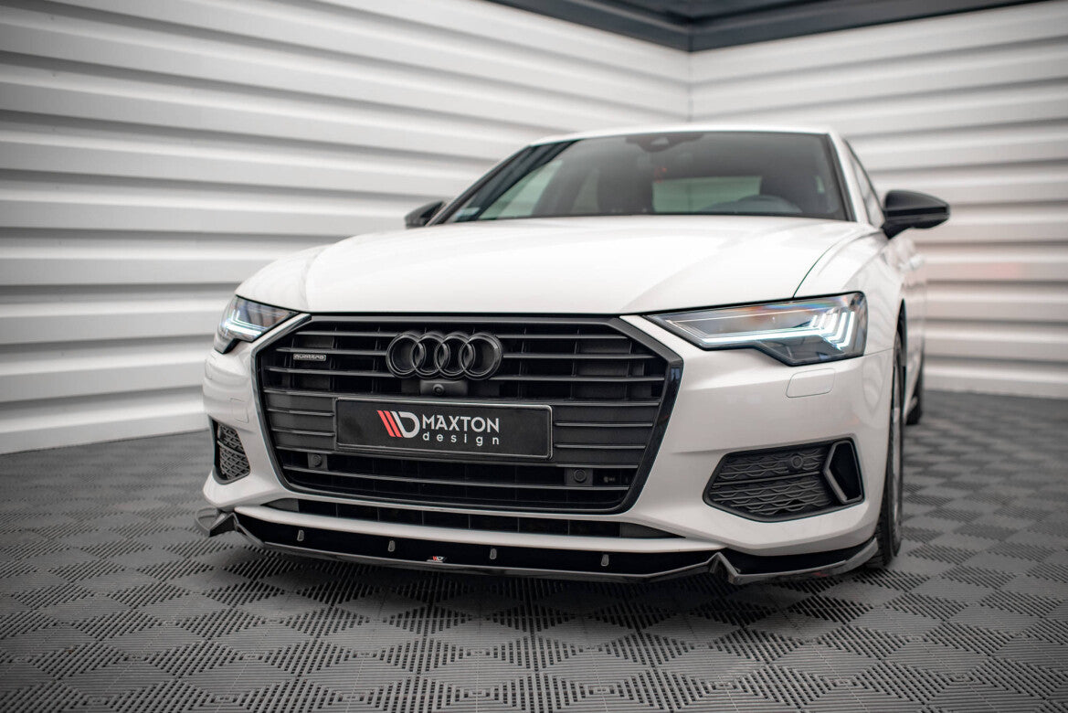Frontlippe V.2 passend für Audi A6 C8 schwarz Hochglanz