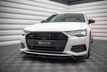 Frontlippe V.2 passend für Audi A6 C8 schwarz Hochglanz