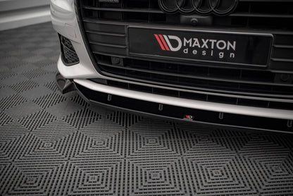 Frontlippe V.2 passend für Audi A6 C8 schwarz Hochglanz