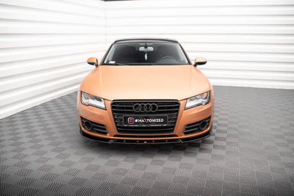 Frontlippe V.2 passend für Audi A7 C7 schwarz Hochglanz