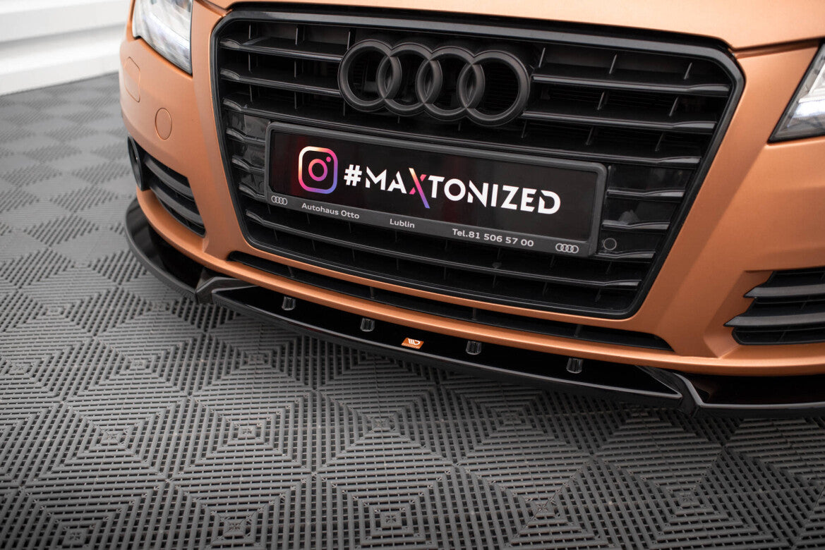 Frontlippe V.2 passend für Audi A7 C7 schwarz Hochglanz