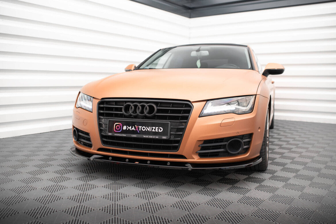 Frontlippe V.2 passend für Audi A7 C7 schwarz Hochglanz