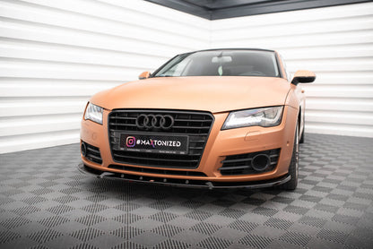 Frontlippe V.2 passend für Audi A7 C7 schwarz Hochglanz