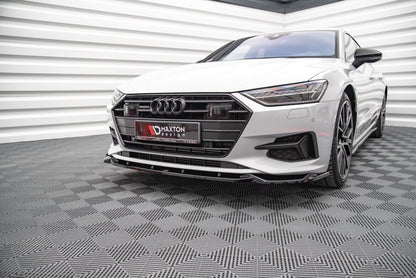 Frontlippe V.2 passend für Audi A7 C8 schwarz Hochglanz