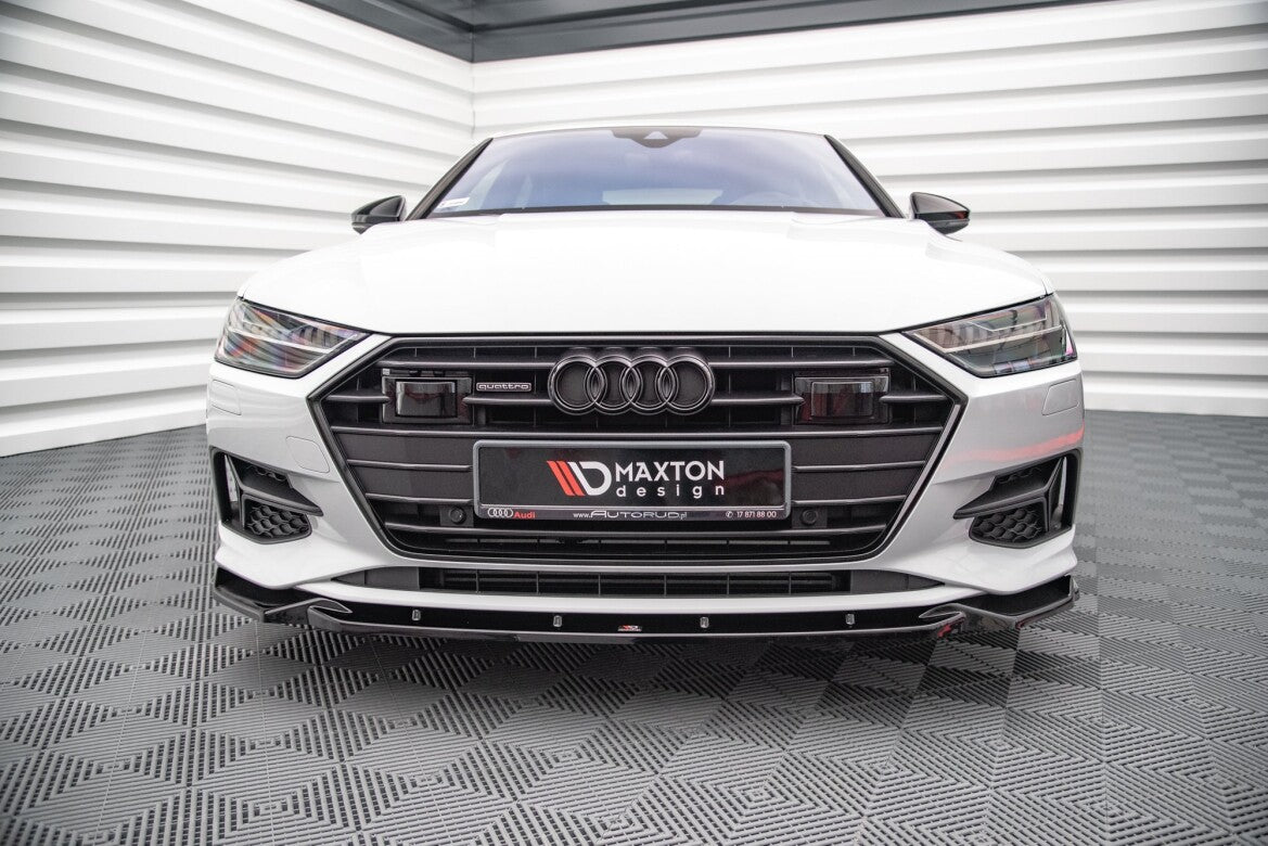 Frontlippe V.2 passend für Audi A7 C8 schwarz Hochglanz