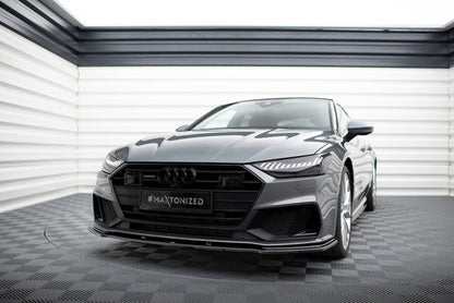 Frontlippe V.2 passend für Audi A7 S-Line C8 / S7 C8 / C8 FL / S7 FL schwarz Hochglanz