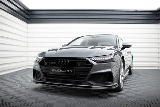 Frontlippe V.2 passend für Audi A7 S-Line C8 / S7 C8 / C8 FL / S7 FL schwarz Hochglanz