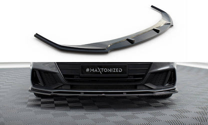 Frontlippe V.2 passend für Audi A7 S-Line C8 / S7 C8 / C8 FL / S7 FL schwarz Hochglanz