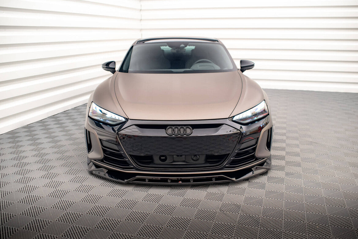 Frontlippe V.2 passend für Audi e-Tron GT / RS GT Mk1 schwarz Hochglanz
