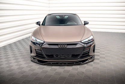 Frontlippe V.2 passend für Audi e-Tron GT / RS GT Mk1 schwarz Hochglanz