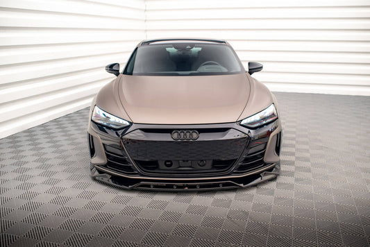 Frontlippe V.2 passend für Audi e-Tron GT / RS GT Mk1 schwarz Hochglanz