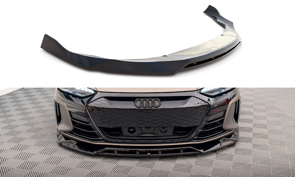 Frontlippe V.2 passend für Audi e-Tron GT / RS GT Mk1 schwarz Hochglanz