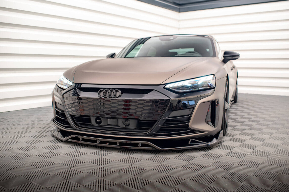 Frontlippe V.2 passend für Audi e-Tron GT / RS GT Mk1 schwarz Hochglanz